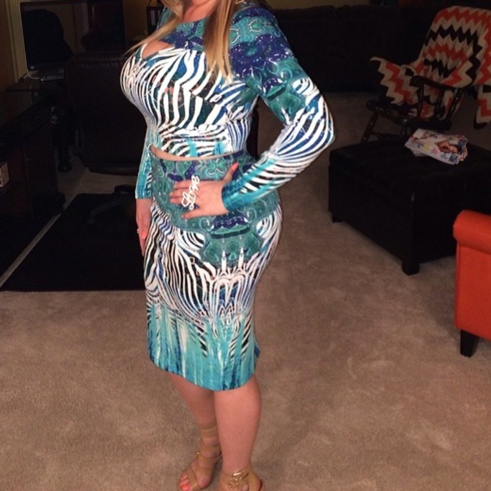BEBE size large skirt and top dress